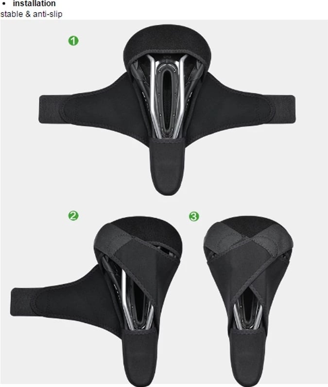 Mbulesë xheli për sedilje biçiklete Rockbros LF047-B, madhësia L, e zezë