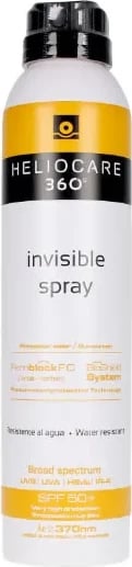 Spray mbrojtës nga dielli Heliocare 360 Invisible SPF 50+, unisex, 200ml