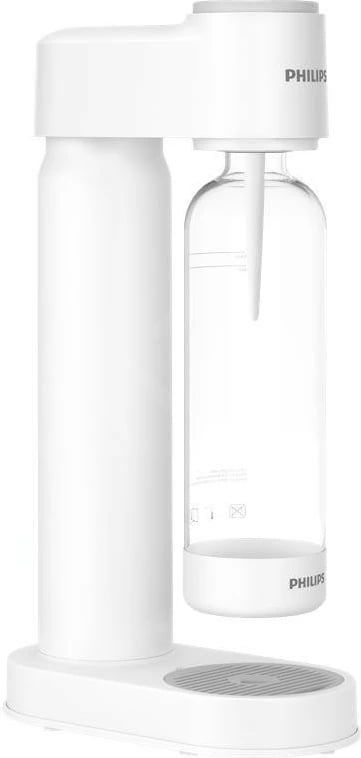 Saturator uji Philips GoZero ADD4901WH/10, me shishe PET, cilindër CO2, Bardhë