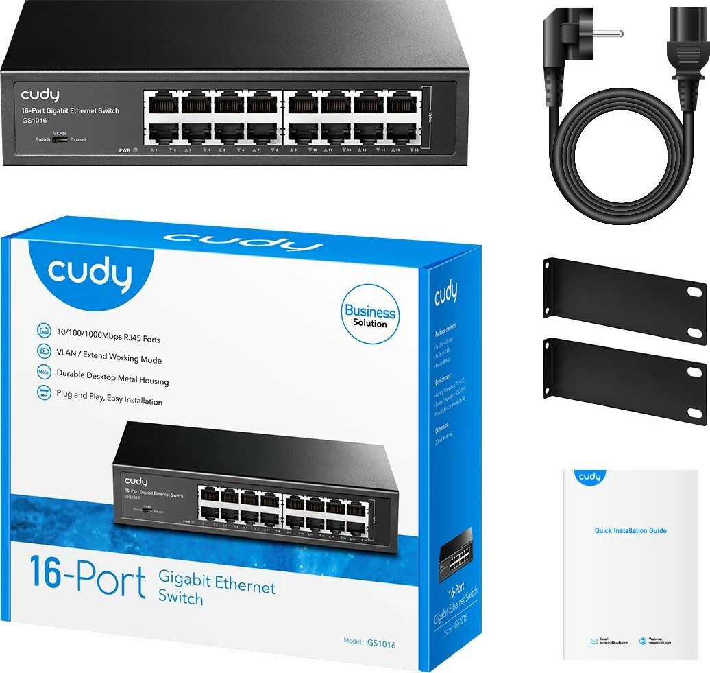 Switch Cudy GS1016, Gigabit Ethernet, 16 porta, i zi