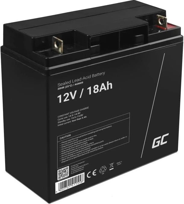 Bateria për modele RC Green Cell AGM09, 12V, e zezë