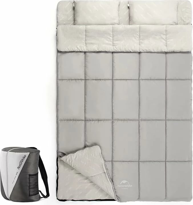 Thes gjumi dopio me jastëk Naturehike, 48 x 40 x 7.62 cm, hiri