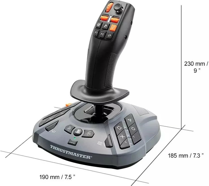 Joystick Thrustmaster Simtask FarmStick PS, për PC/PS5, 33 butona, i zi