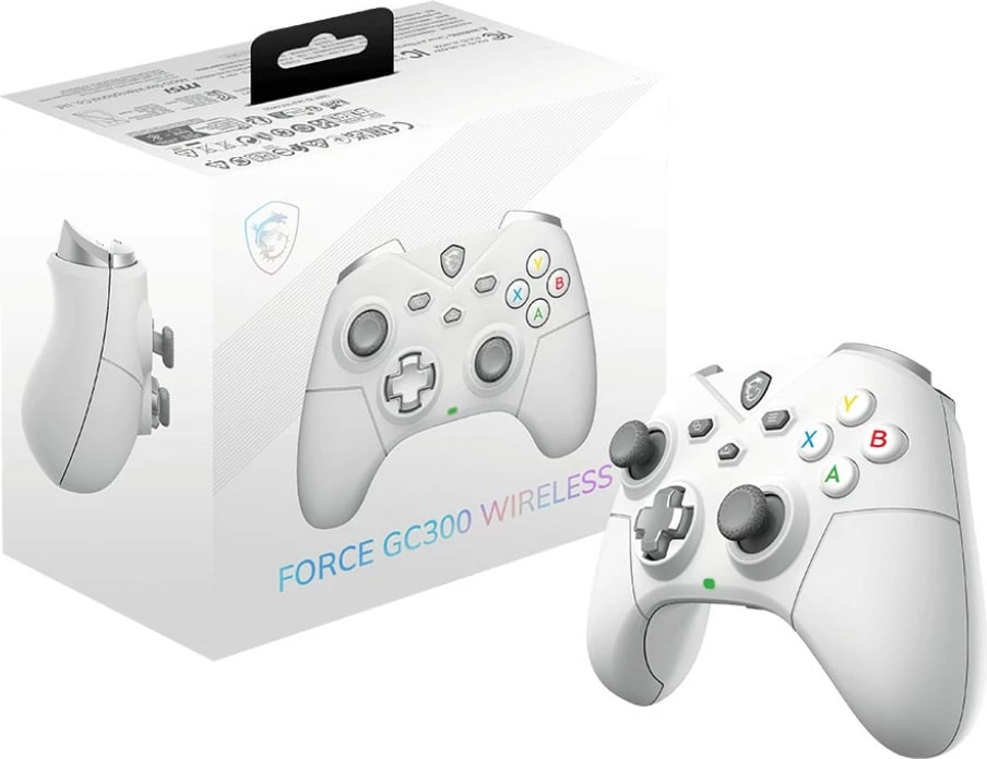 Gamepad MSI FORCE GC300 Wireless, PC, i bardhë