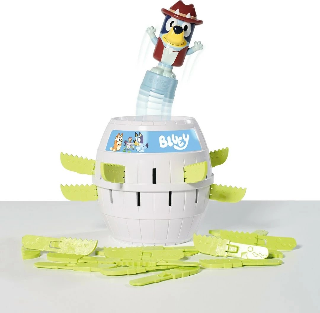 Lojë tavoline TOMY Pop Up Bluey, për fëmijë, 2-4 lojtarë, shumëngjyrëshe