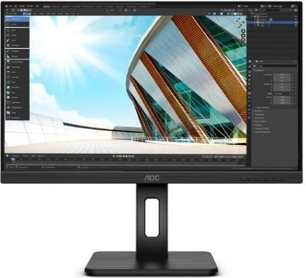 Monitor AOC 24P2Q, 23.8", IPS, Full HD, Pivot, USB Hub, i zi