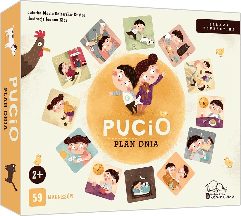 Lodër edukative Pucio Plan Ditor, Nasza księgarnia, 59 magnetë, multikolor, për fëmijë 2+