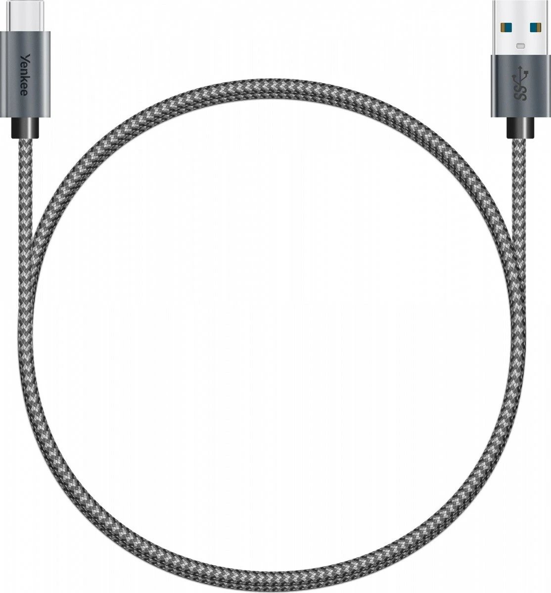 Kabllo USB YENKEE YCU 331GY, USB A 3.1 në USB C 3.1, 1m, Gri