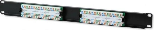 Patch panel Techly 1U, 16x RJ-45, Cat 5e, zi