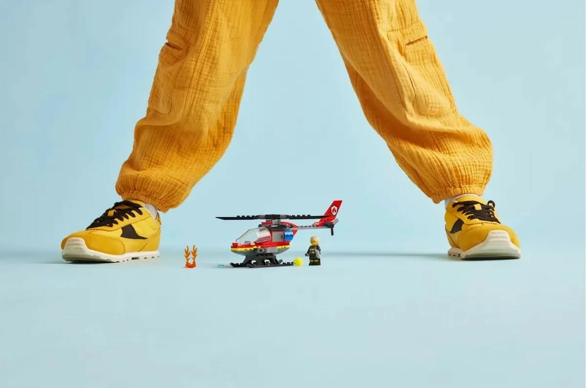 Set LEGO City Helikopter shpëtimi nga zjarri 60411, 85 pjesë, për fëmijë, plastikë