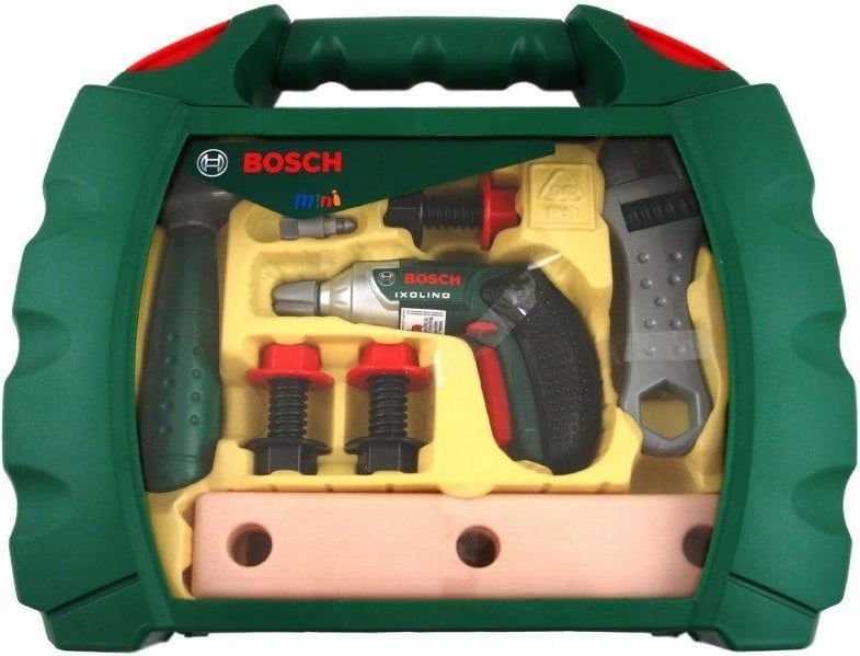 Set lodrash veglash Bosch nga Klein, 8384, pa bateri, për djem, Gri/E gjelbër/E kuqe/E verdhë