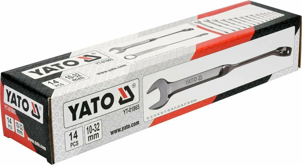 Set çelësa kombinues YATO YT-01865, 14 copë, çelik inox