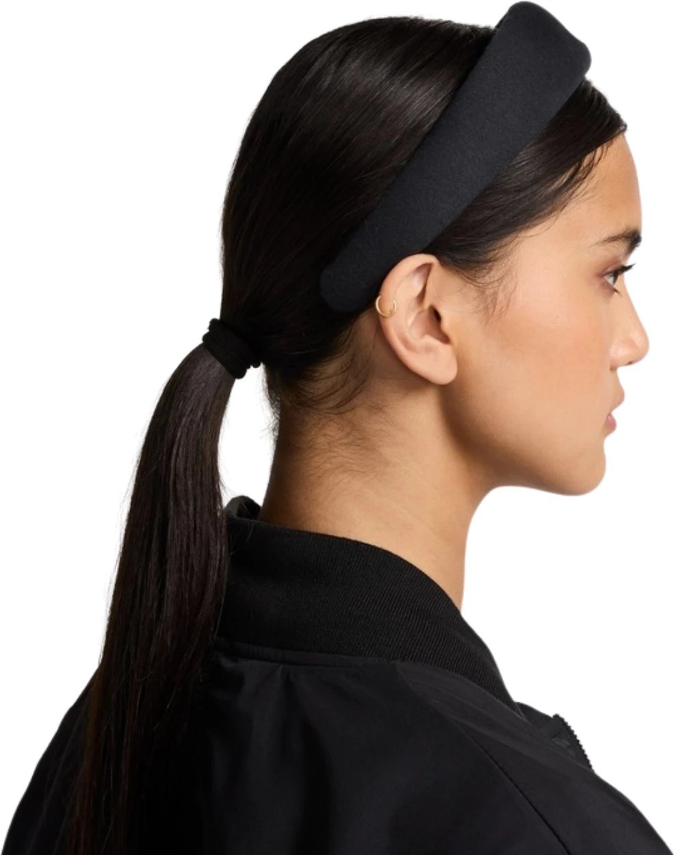 Shirit flokësh Nike për femra, i zi