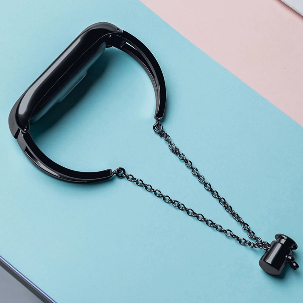 Rrip metalik zëvendësues Hurtel për Xiaomi Mi Band 3/4/5/6, i zi