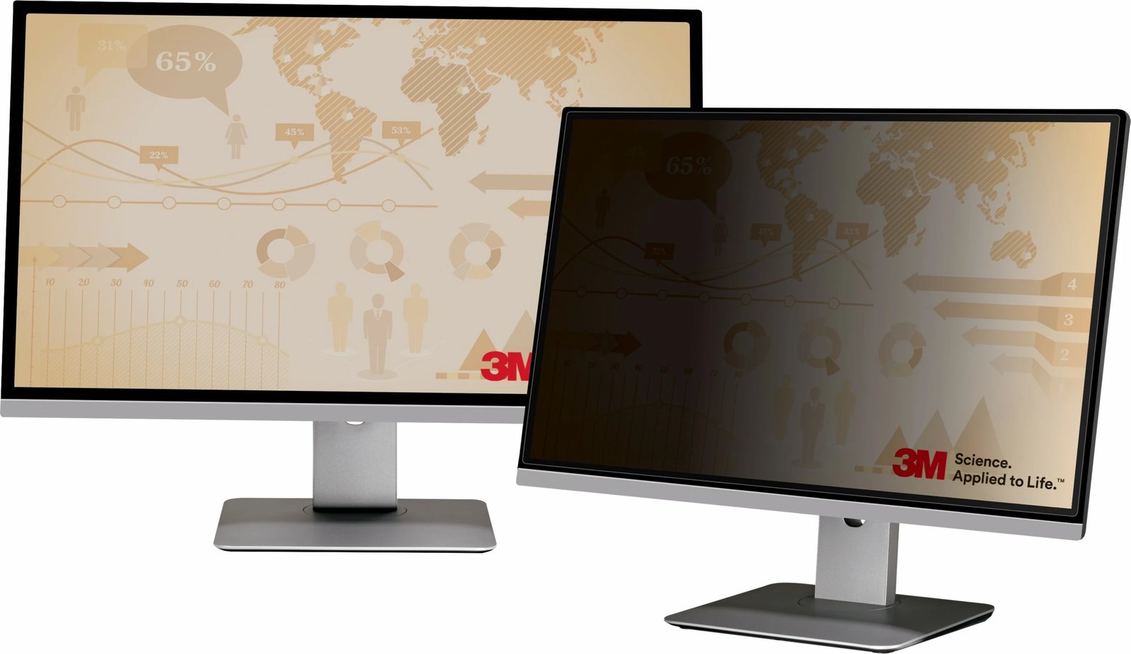 Filtër privatësie 3M PF250W9P, 25.0", 16:9, i zi