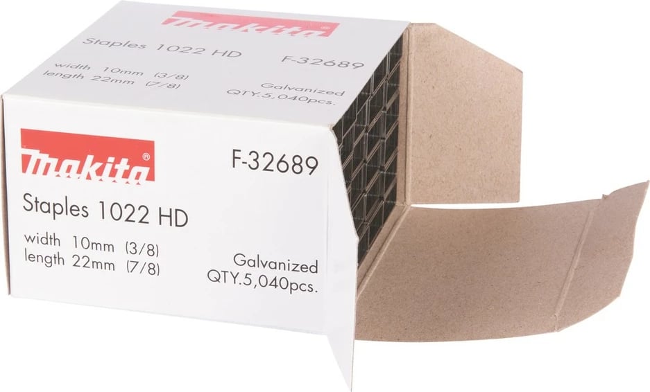 Kapëse Makita F-32689, 5040 copë, 10mm x 22mm, të galvanizuara