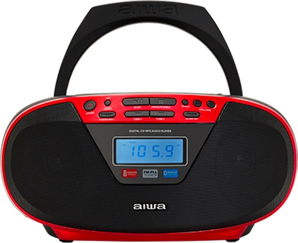 Boombox AIWA BBTU-400RD, CD/MP3, Bluetooth, USB, FM, i zi/kuq