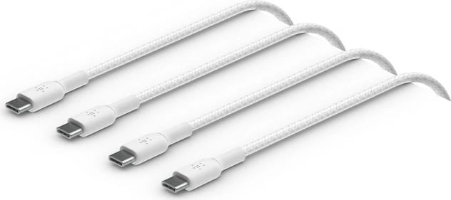 Kabllo USB-C Belkin CAB004BT2M, 2m, 2 copë, najlon, e bardhë