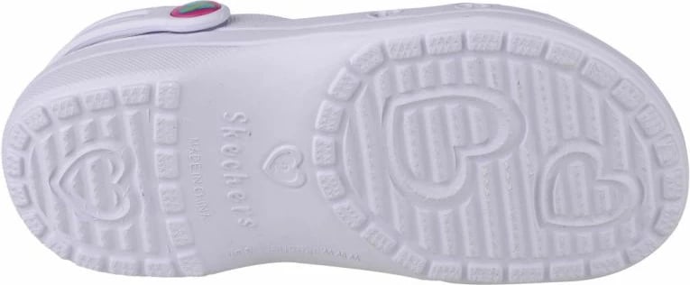 Slides për fëmijë Skechers, të bardha