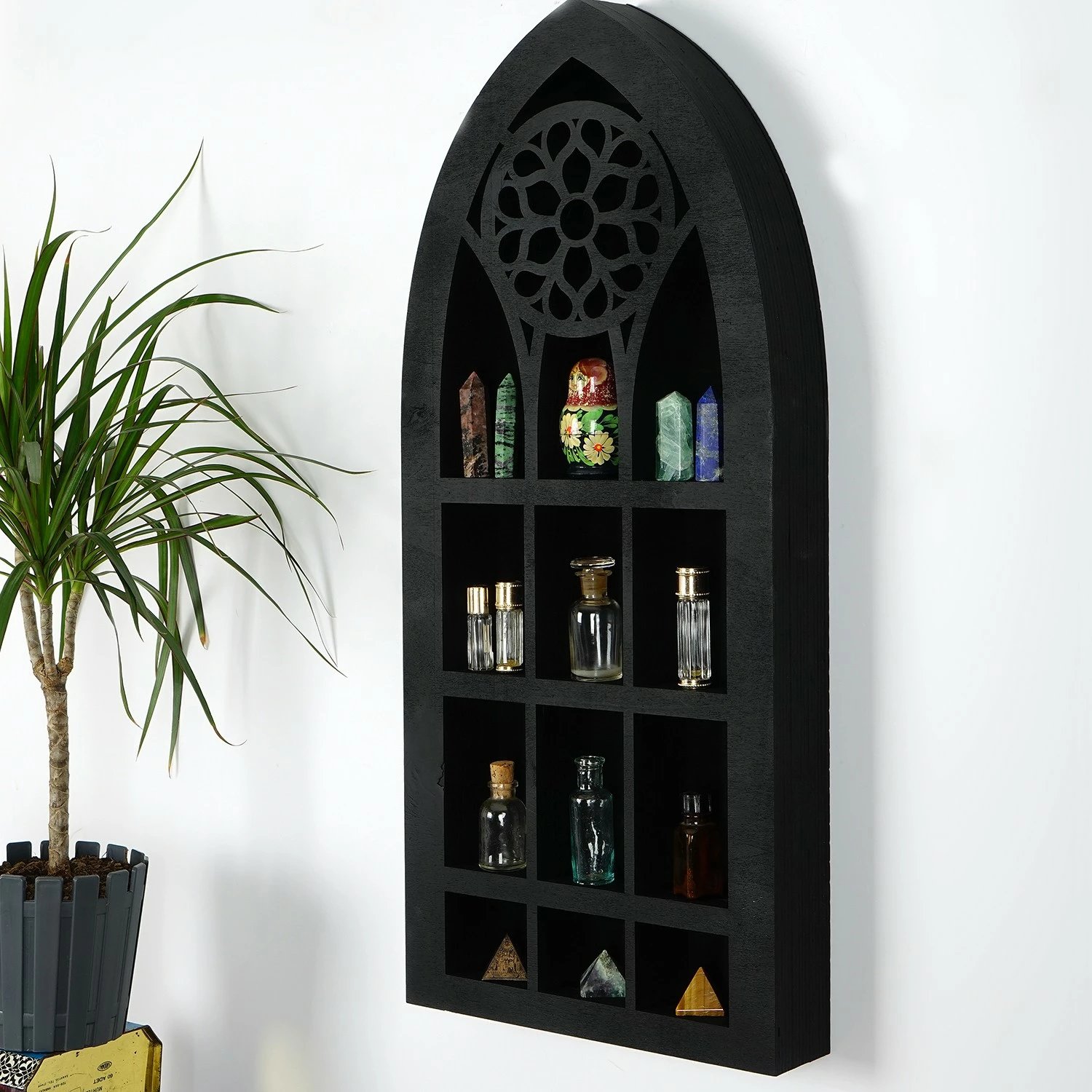 Organizues muri prej druri, ngjyrë e zezë, Skye Decor, Meh207-Xl