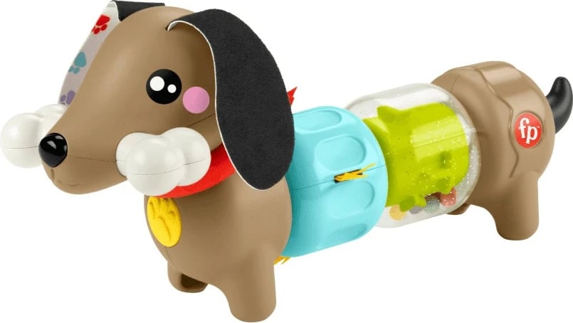 Lodër sensorike Fisher Price Pets Engaging Dachshund, plastikë, shumëngjyrëshe