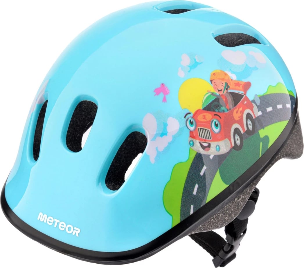 Helmetë biçiklete për fëmijë Meteor, e kuqe