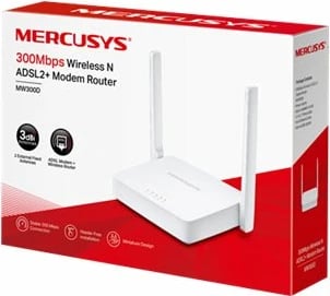 Router Mercusys MW300D, 300 Mbps, i bardhë