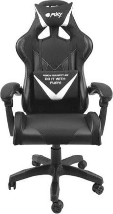 Karrige gaming Fury Avenger L, NFF-1711, lëkurë ekologjike dhe poliestër, e zezë/e bardhë