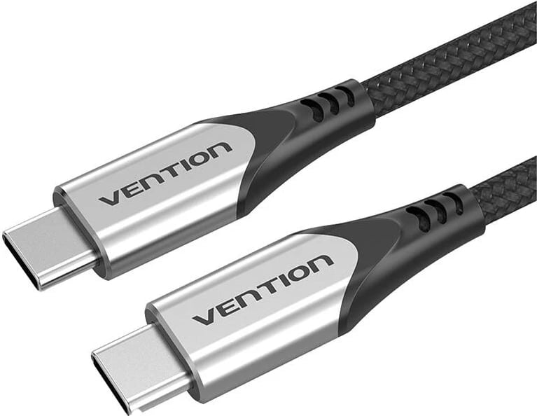 Kabllo USB-C në USB-C Vention TAAHF, 1m, 60W, Gri