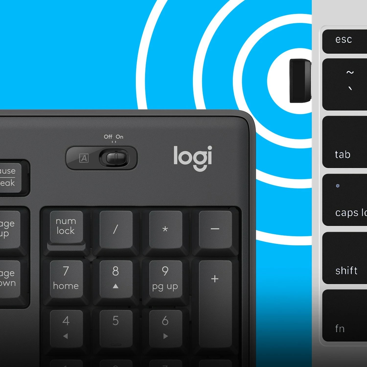 Kombo Logitech MK295 Silent Wireless, Full-size (100%), Wired, USB, QWERTY, Grafit, Maus i përfshirë