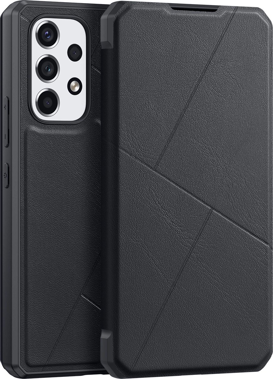 Mbështjellës Dux Ducis Skin X për Samsung Galaxy A73, me kapak dhe xhep, i zi