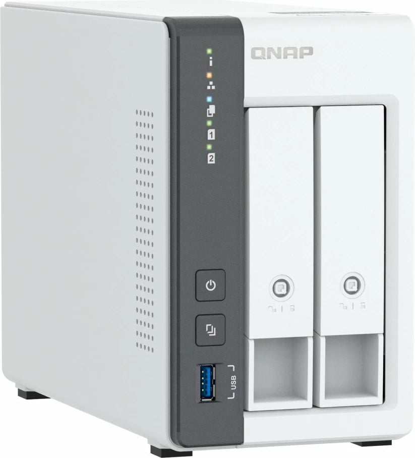 NAS QNAP TS-216G, 2-bay, ARM 2.0GHz, 4GB RAM, 1 x 2.5GbE, Bardhë