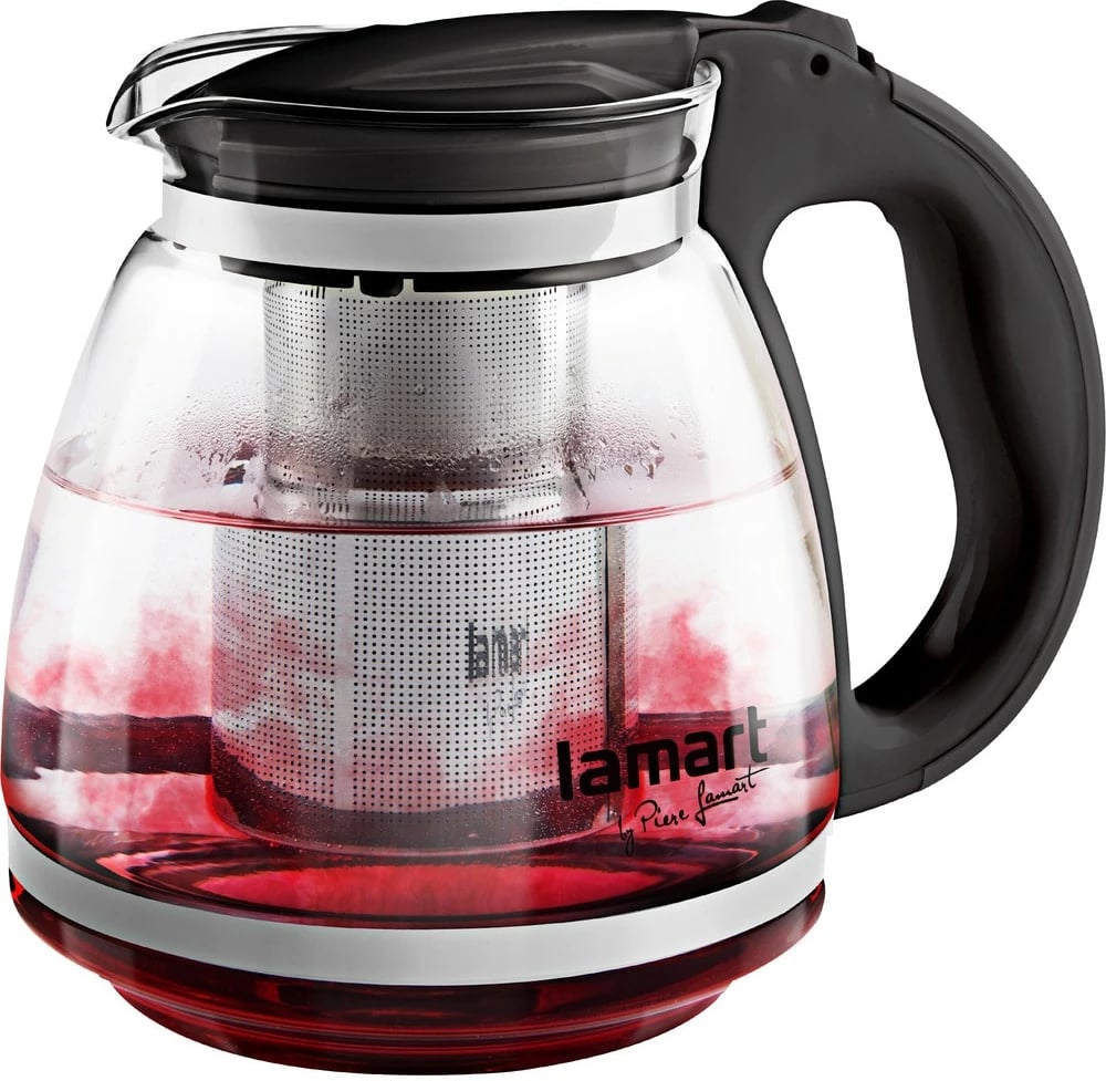 Ibrik me infuzer Lamart LT7027, 1.5L, qelq, i zi