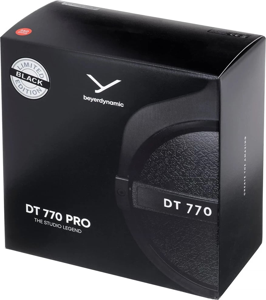 Kufje Beyerdynamic DT 770 PRO 250 OHM, Edicioni i Kufizuar, të mbyllura, të zeza