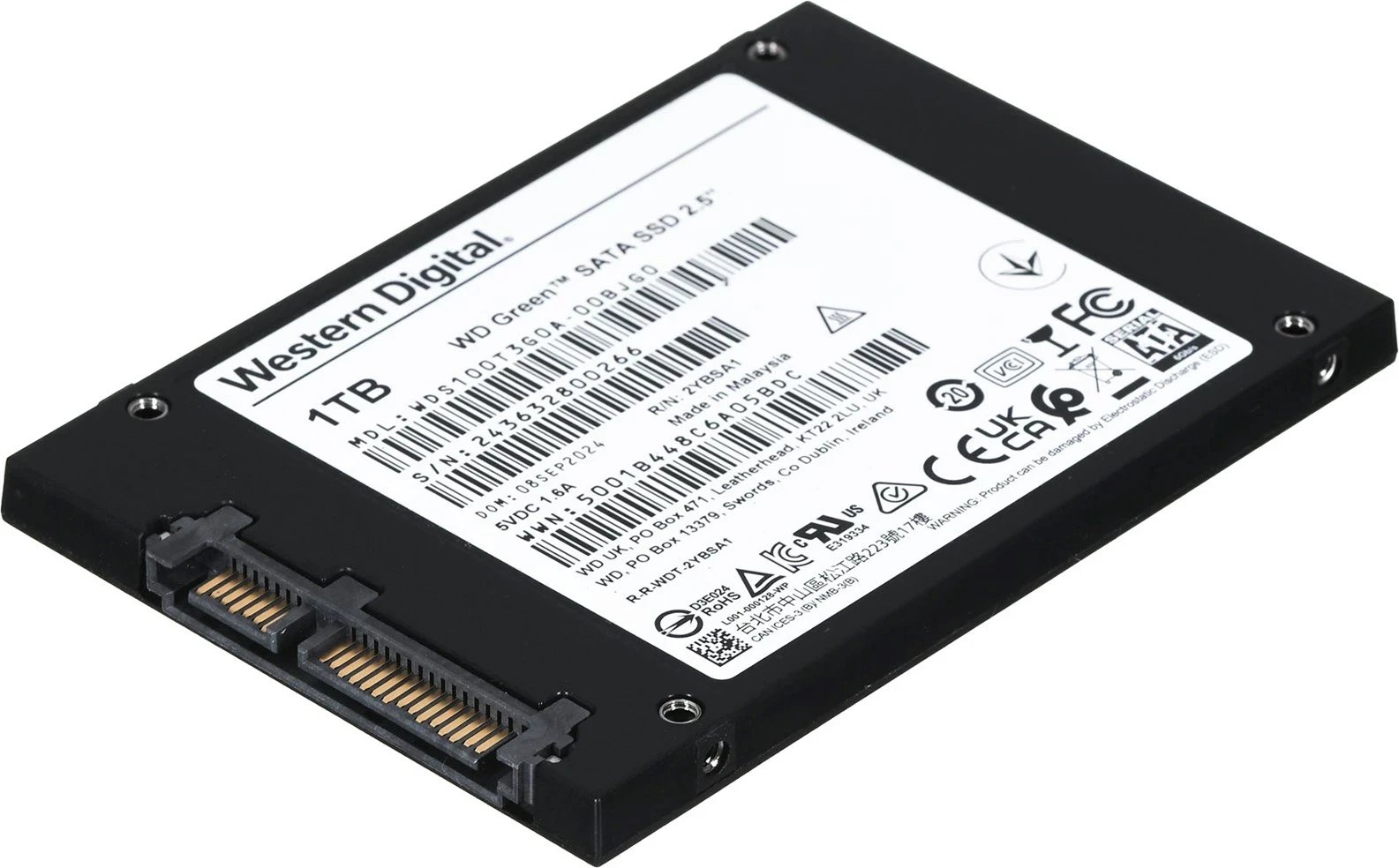 SSD WD Green 1TB 2.5", SATA III, SLC