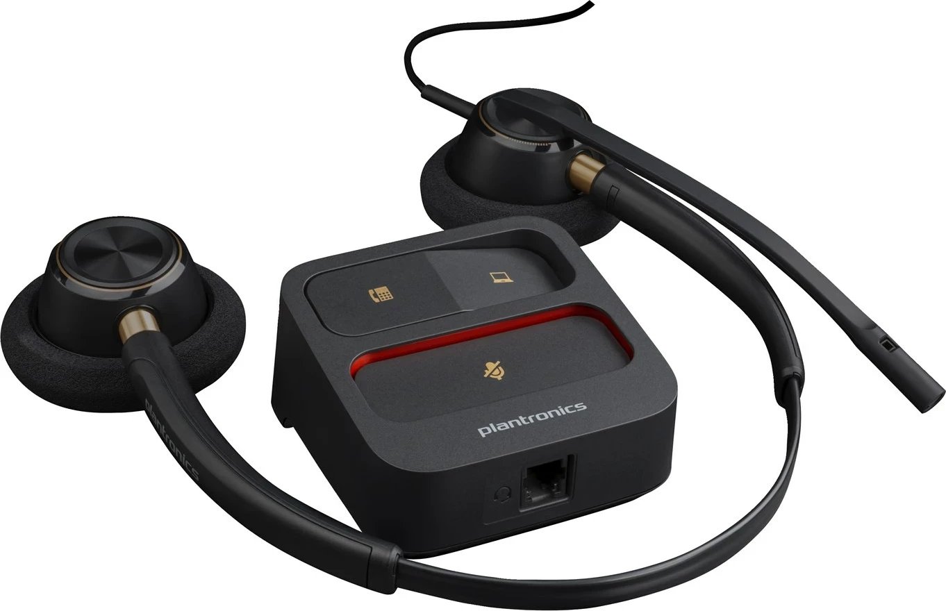 Kufje POLY EncorePro 520 me dy anë, me mikrofon boom, Quick Disconnect, e zezë