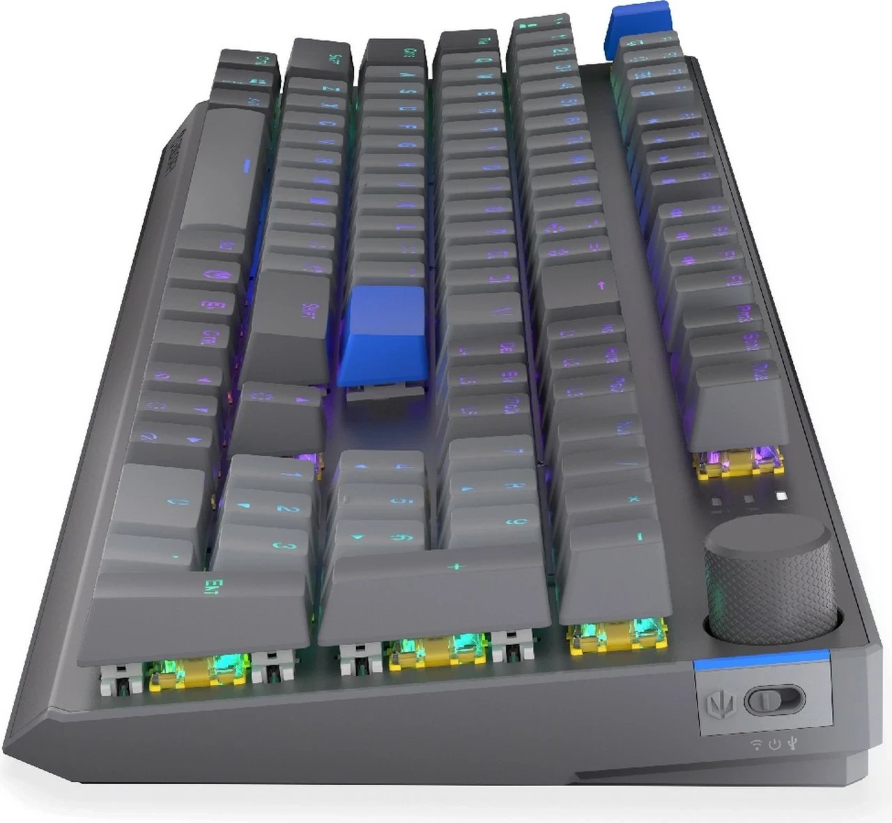 Tastierë mekanike wireless Endorfy Thock V2, RGB, full-size, hot-swap, gri