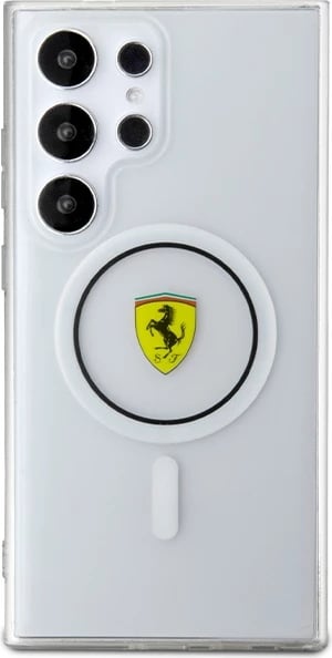 Mbështjellës Ferrari IML Transp Inner Circle Line MagSafe për Samsung Galaxy S24 Ultra, zi
