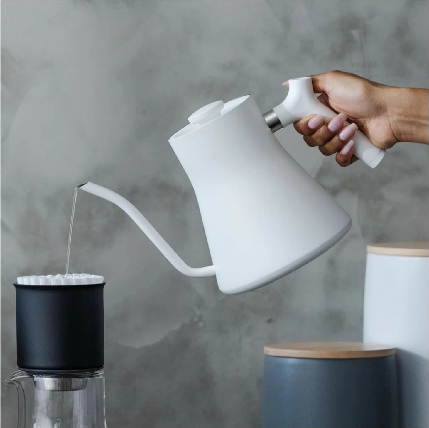 Çajnik elektrik Fellow Stagg EKG PRO, 0.9L, i bardhë