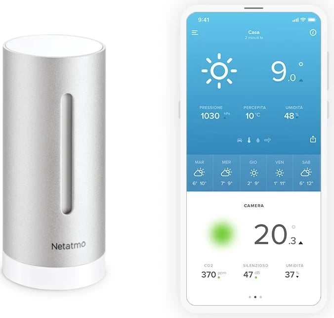 Modul i brendshëm i mençur Netatmo, Alumin