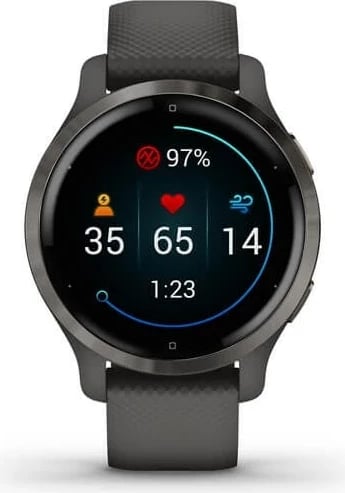 Smartwatch Garmin Venu 2S, 40 mm, AMOLED, GPS, Grafit/zi