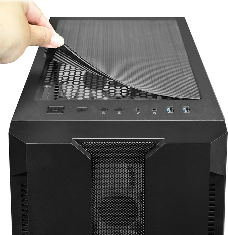 Kasë Chieftec Hunter GS-01B-OP, midi tower, xham i temperuar, RGB, e zezë