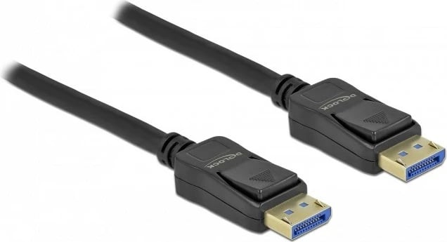 Kabëll DisplayPort DeLOCK 10K 60 Hz 54 Gbps 1 m, i zi