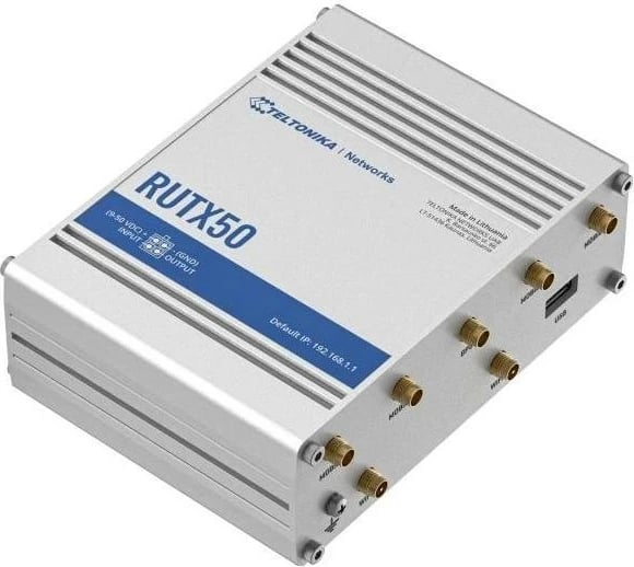 Router Teltonika RUTX50, 5G, 4 LAN, 3 WAN, WiFi