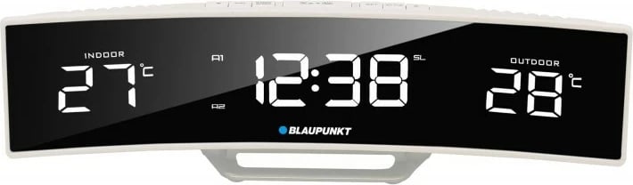 Orë alarmi me radio Blaupunkt CR12WH, FM, sensor temperature, e zezë/e bardhë