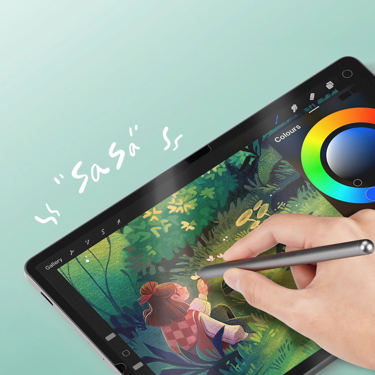 Mbrojtës ekrani paperlike Dux Ducis Naad për Samsung Galaxy Tab S10 FE Plus, mat, me kornizë të zezë