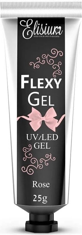 Xhel për zgjatje thonjsh Elisium Flexy Gel Rose 25g