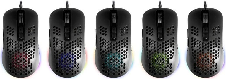 Maus gaming Defender SHEPARD GM-620L, 12800 dpi, 7 butona, RGB, i zi