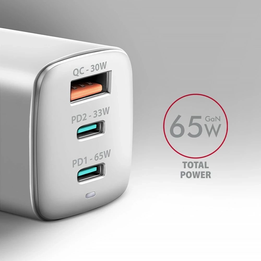 Karikues universal AXAGON ACU-DPQ65W, i bardhë, 65W