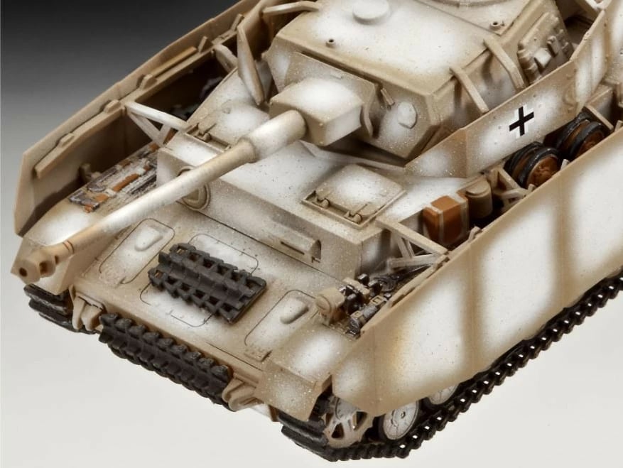 Model plastik tanku Revell PzKpfw IV Ausf. H, 1:72, set me ngjyra dhe ngjitës